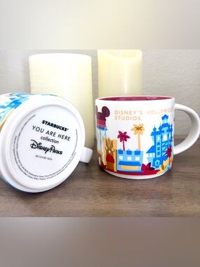Disney Starbucks You Are Here Mug - White, Red, Blue, Yellow